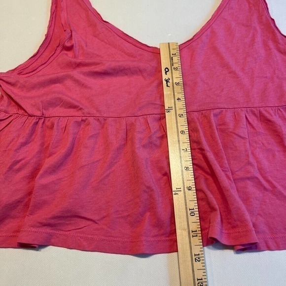 Abound Pink Crop Top Sleeveless V Neck Casual‎ Tank Top Size L - Picture 8 of 10